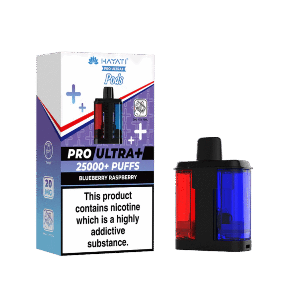 Hayati Pro Ultra Plus 25K Blueberry Raspberry Flavored Prefilled Pod