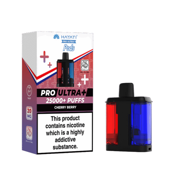 Hayati Pro Ultra Plus 25K Cherry Berry Flavored Prefilled Pod