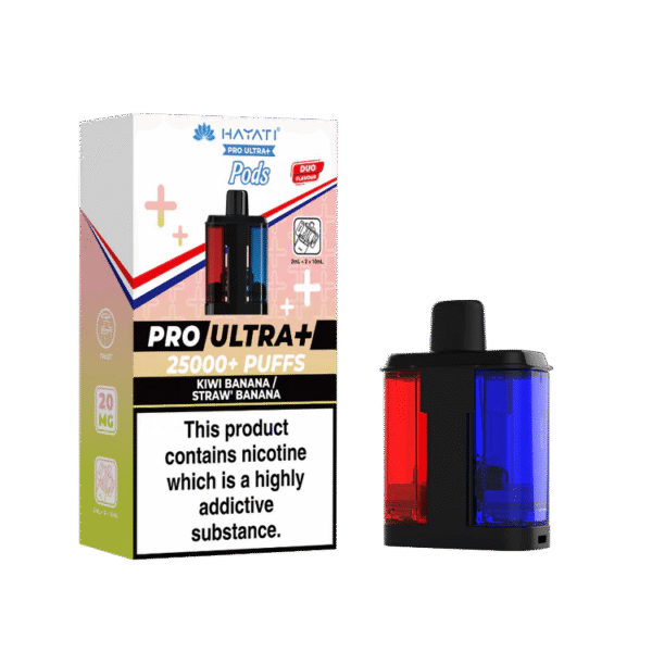 Hayati Pro Ultra Plus 25K Kiwi Banana Straw Banana Flavored Prefilled Pod