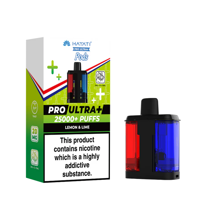 Hayati Pro Ultra Plus 25K Lemon And Lime Flavored Prefilled Pod
