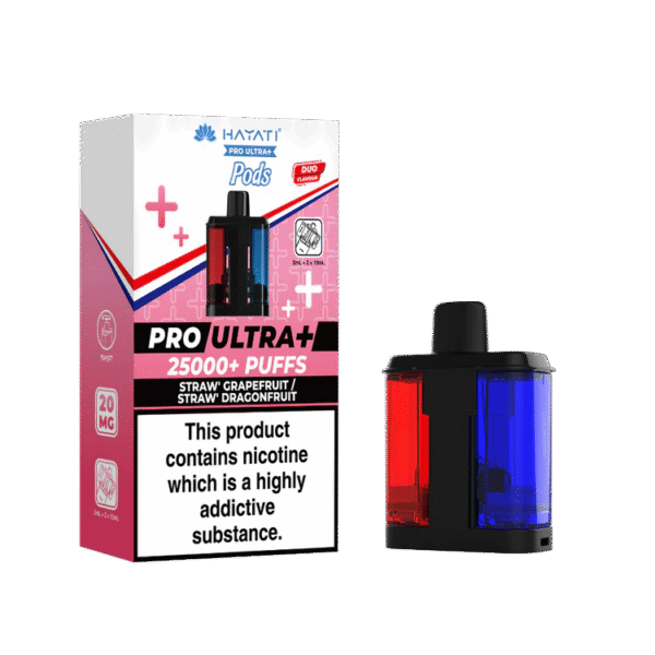 Hayati Pro Ultra Plus 25K Straw Grapefruit Straw Dragonfruit Flavored Prefilled Pod