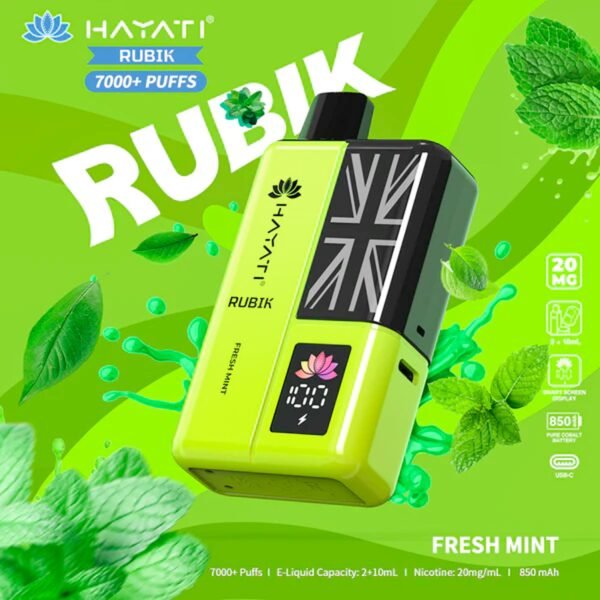 Hayati Rubik 7000 Plus Puffs In Fresh Mint