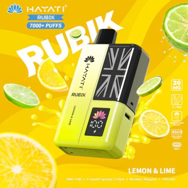 Hayati Rubik 7000 Plus Puffs In Lemon Lime