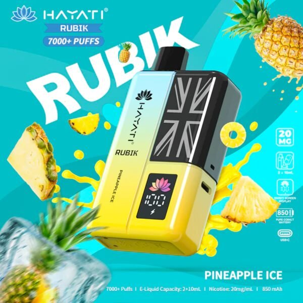 Hayati Rubik 7000 Plus Puffs In Pineapple Ice
