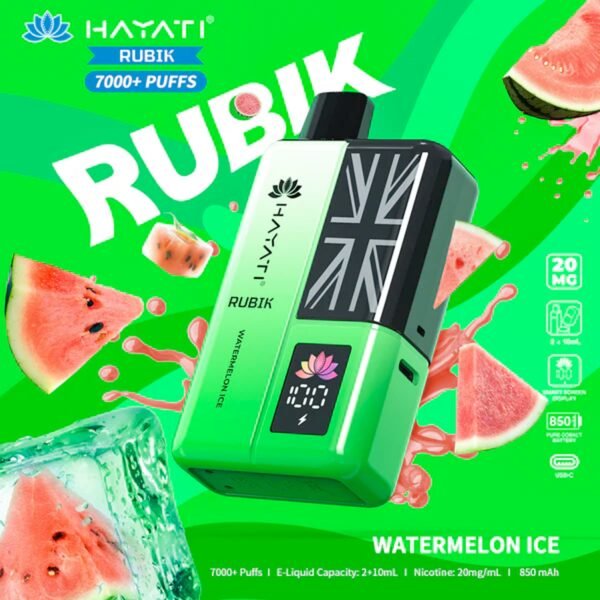 Hayati Rubik 7000 Plus Puffs In Watermelon Ice