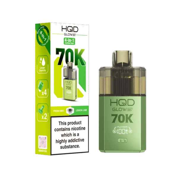 Hqd Glow Air 70K Prefilled Pod Kit In Fresh Mint And Lemon Lime