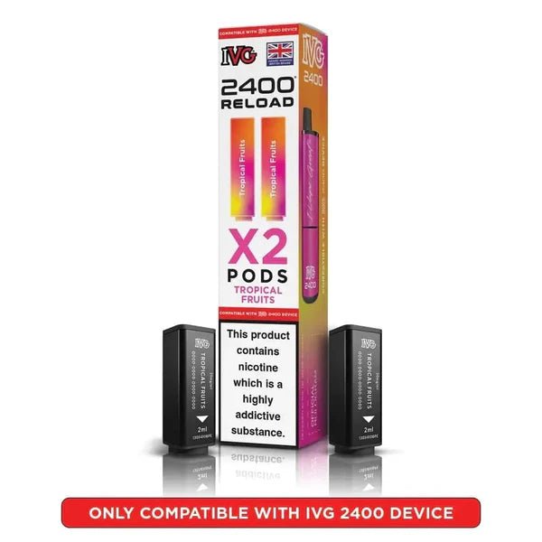 Ivg 2400 Reload 4 In 1 Prefilled Pods In Tropical Fruit Flavour