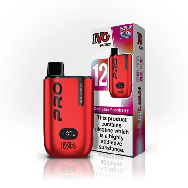 Ivg Pro 12 Prefilled Vape Kit In Red Sour Raspberry