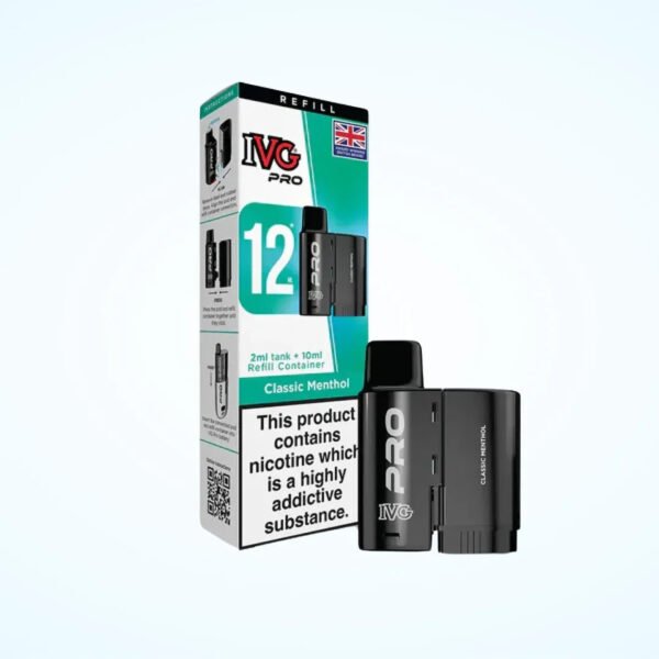 Ivg Pro 12 Replacement Pods In Classic Menthol Flavour