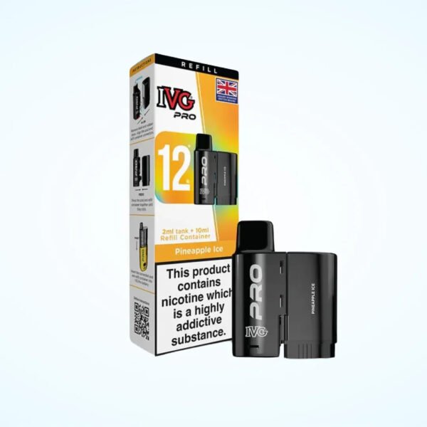 Ivg Pro 12 Replacement Pods In Pineapple Ice Flavour