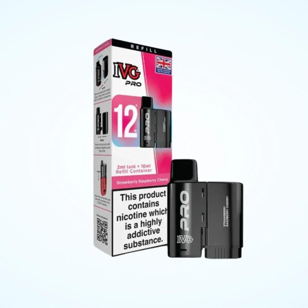 Ivg Pro 12 Replacement Pods In Strawberry Raspberry Cherry Flavour