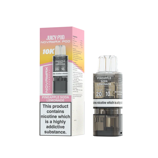 Juicy Pod Novamax 10K Replacement Pod In Pineapple Soda Lemonade