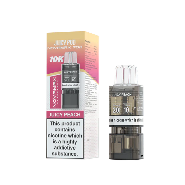 Juicy Pod Novamax 10K Vape Kit In Juicy Peach Flavour
