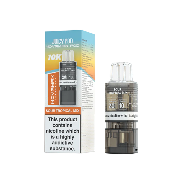 Juicy Pod Novamax 10K Vape Kit In Sour Tropical Mix Flavour