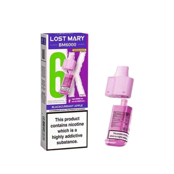 Lost Mary Bm6000 Refillable Pod In Blackcurrant Apple Flavour