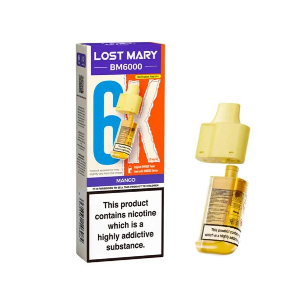 Lost Mary Bm6000 Refillable Pod In Mango Flavour