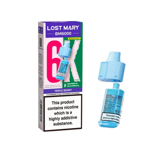 Lost Mary Bm6000 Refillable Pod In Triple Berry Flavour