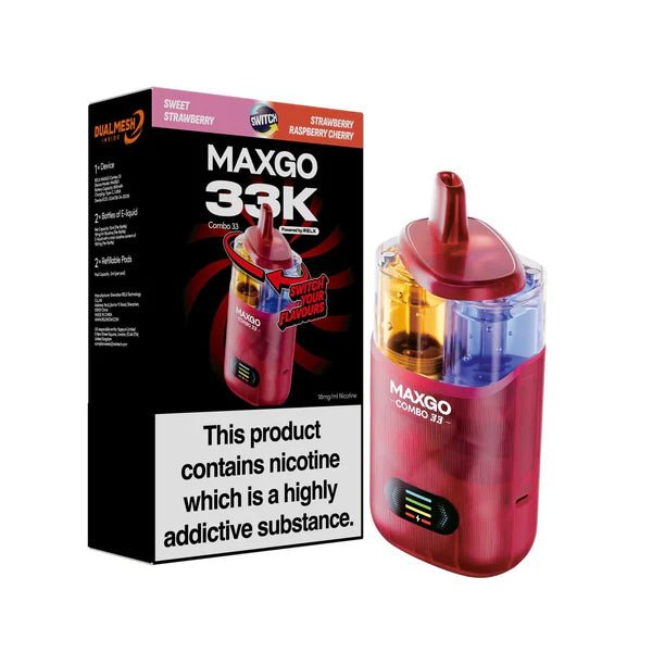 Maxgo 33K Vape Kit In Sweet Strawberry Starwberry Raspberry Cherry