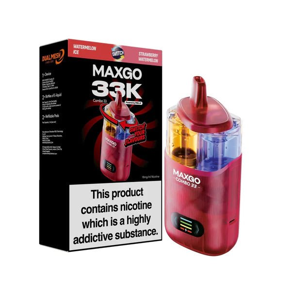 Maxgo 33K Vape Kit In Watermelon Ice Strawberry Watermelon