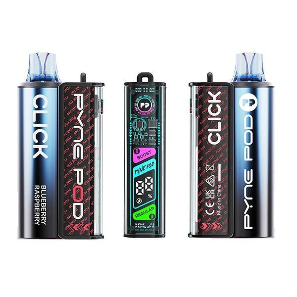 Pyne Pod Click 10K Vape Kit In Blueberry Raspberry Flavour