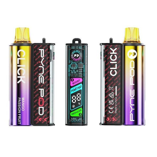 Pyne Pod Click 10K Vape Kit In Mango Passion Fruit Flavour