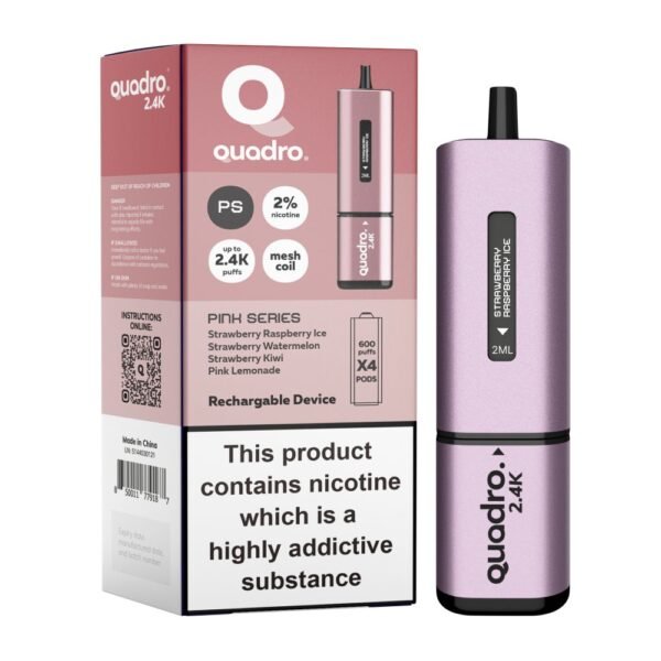 Quadro 2400 Puffs 4 In 1 Disposable Vape Pod Box Of 5 Theno1Plugshop 241298