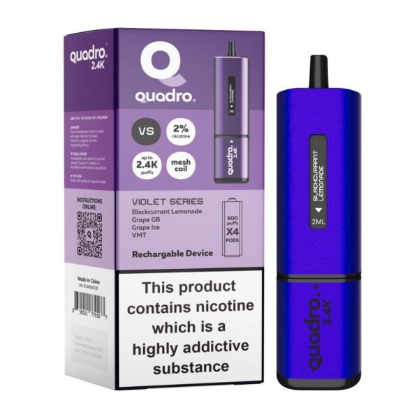 Quadro 2400 Puffs 4 In 1 Disposable Vape Pod Box Of 5 Theno1Plugshop 279712