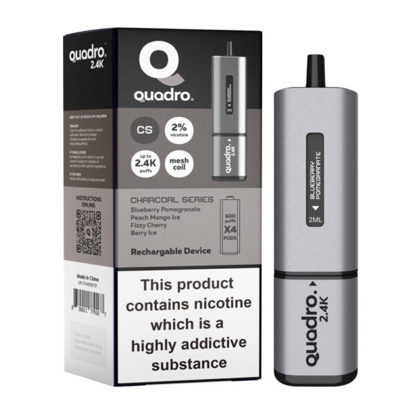 Quadro 2400 Puffs 4 In 1 Disposable Vape Pod Box Of 5 Theno1Plugshop 603127