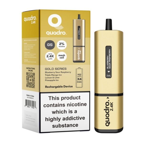 Quadro 2400 Puffs 4 In 1 Disposable Vape Pod Box Of 5 Theno1Plugshop 625908
