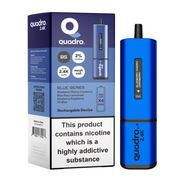 Quadro 2400 Puffs 4 In 1 Disposable Vape Pod Box Of 5 Theno1Plugshop 701939