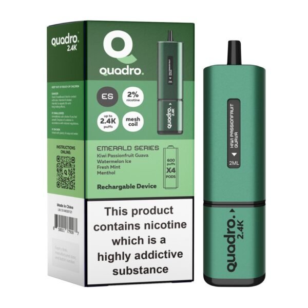 Quadro 2400 Puffs 4 In 1 Disposable Vape Pod Box Of 5 Theno1Plugshop 706964