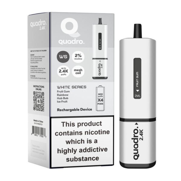 Quadro 2400 Puffs 4 In 1 Disposable Vape Pod Box Of 5 Theno1Plugshop 948066