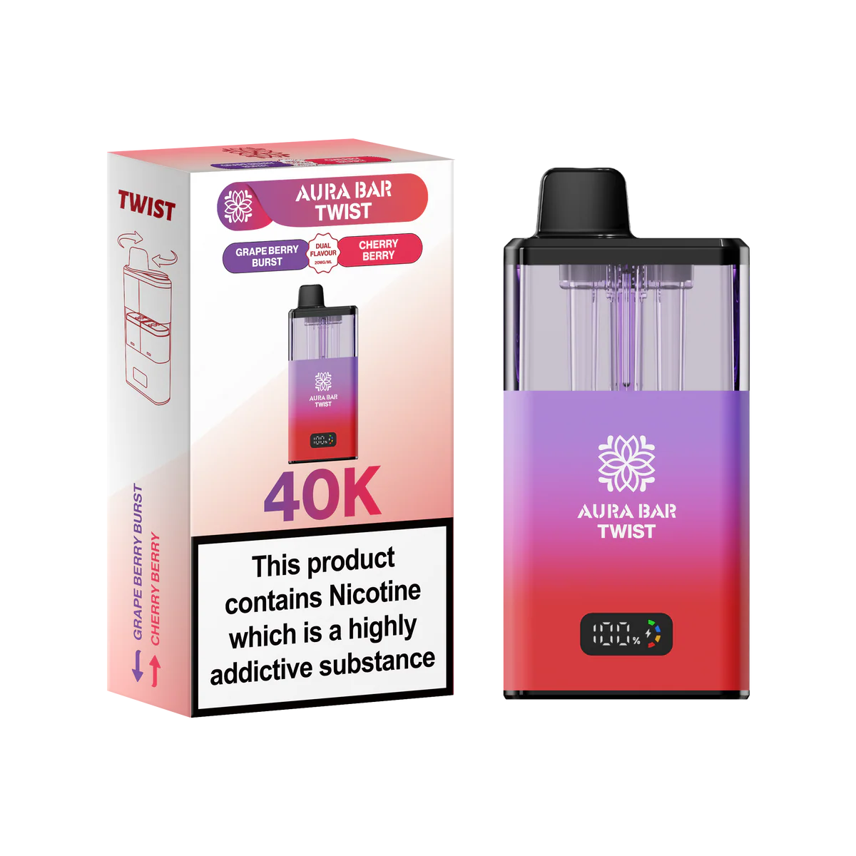 Crystal Prime Aura Bar 40K Prefilled Vape Kit - Image 10