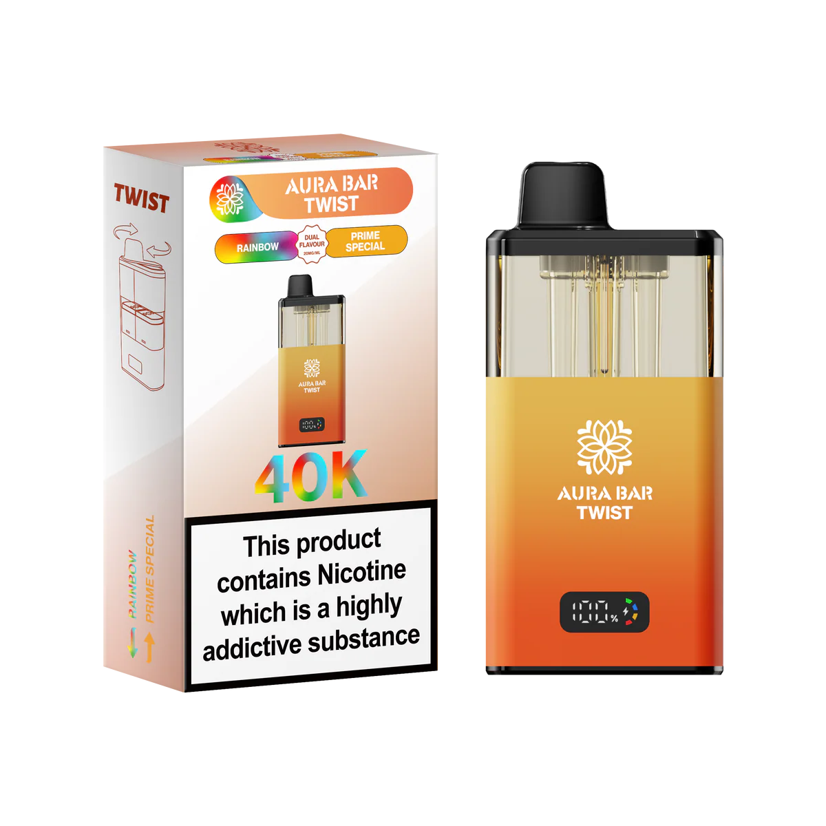 Crystal Prime Aura Bar 40K Prefilled Vape Kit - Image 11