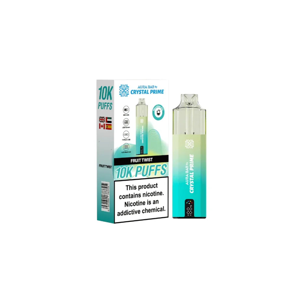Crystal Prime Aura Bar 10k Twist Prefilled Vape Kit