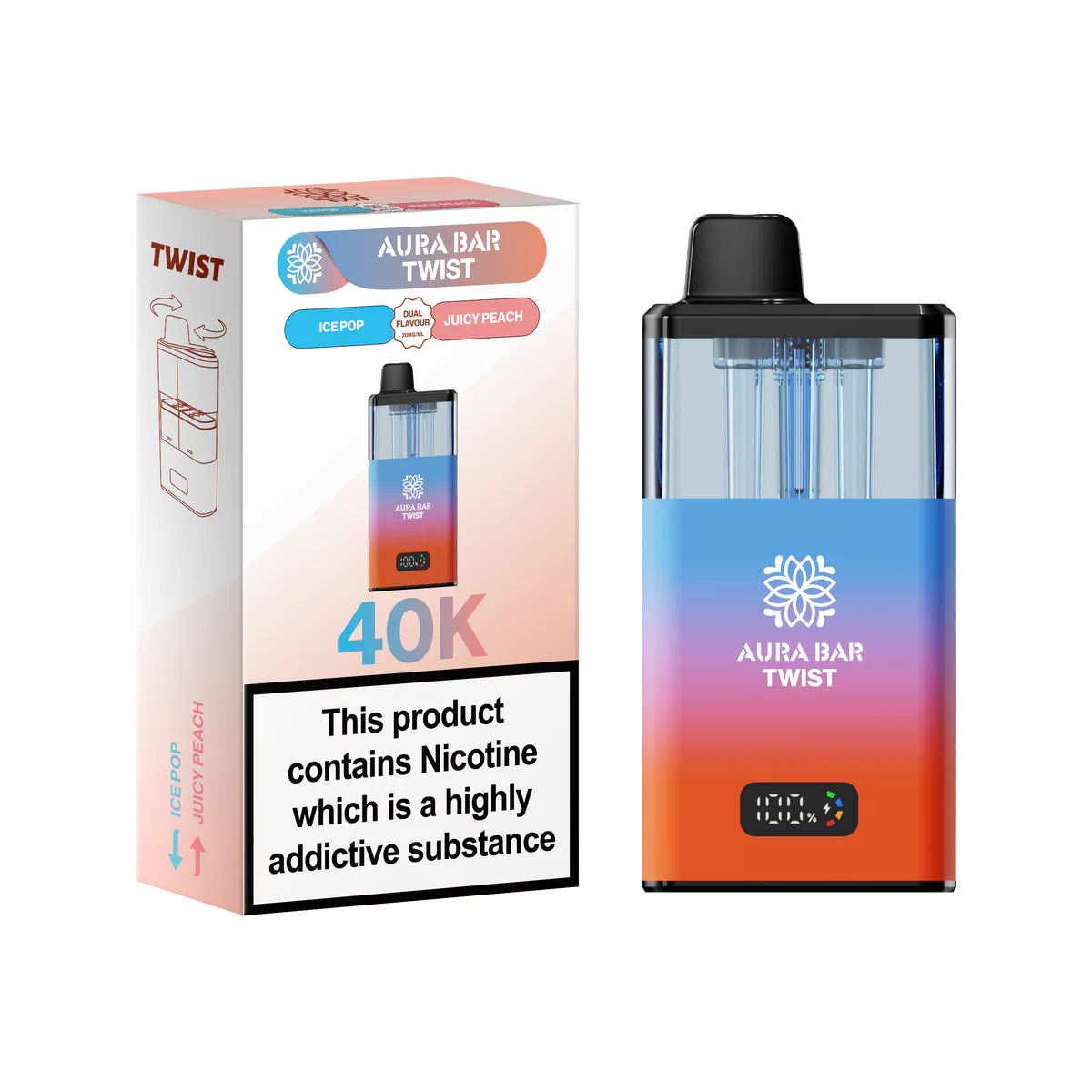 Crystal Prime Aura Bar 40K Prefilled Vape Kit - Image 3
