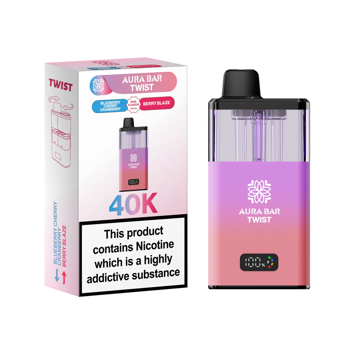 Crystal Prime Aura Bar 40K Prefilled Vape Kit - Image 4