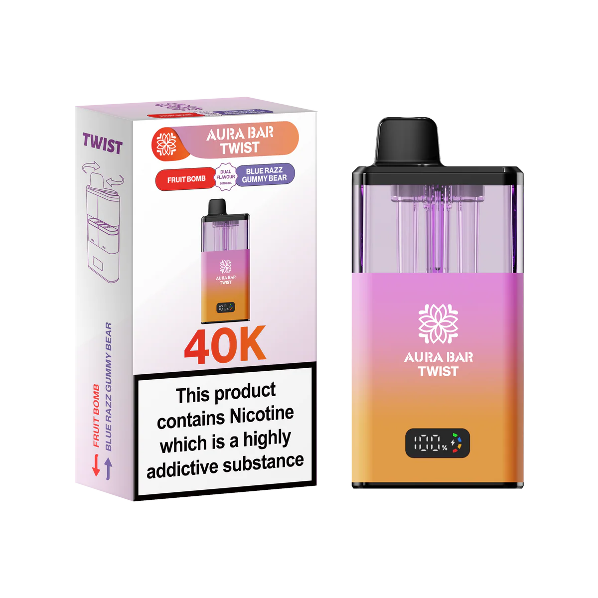 Crystal Prime Aura Bar 40K Prefilled Vape Kit - Image 7