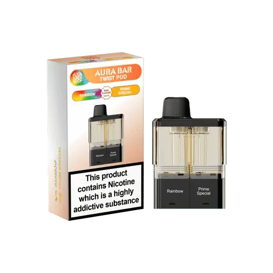 Crystal Prime Aura Bar Twist 40k Prefilled Pod Kit