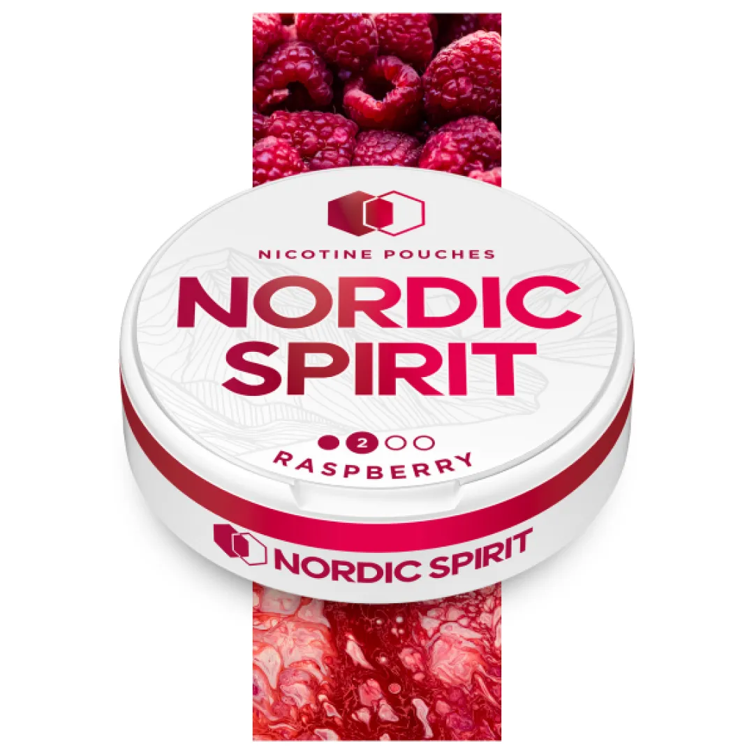 Raspberry Nicotine Pouches by Nordic Spirit - Image 1