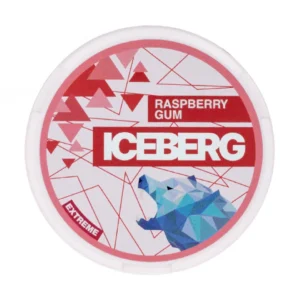 Raspberry Gum Nicotine Pouches by Iceberg